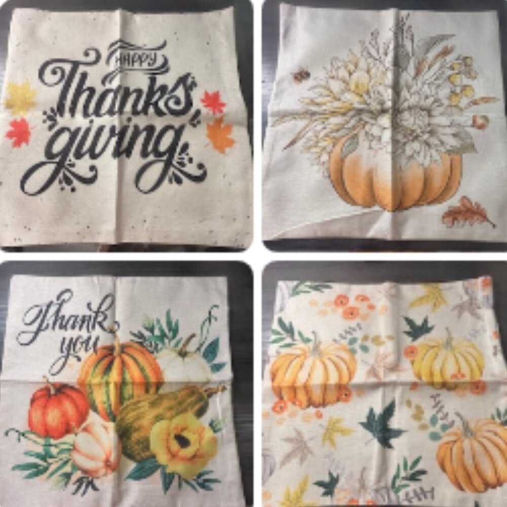 NWOT Fall -Thanksgiving Pillow Cover – Autumn Decor Set of 4